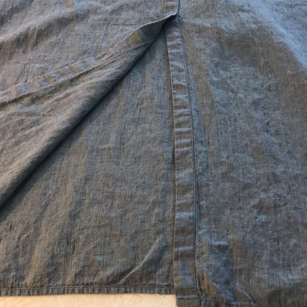 Flax by Jeanne Engelhart Linen Blue Jumper Dress w/ White Shirt 22 to 24 - Picture 7 of 16
